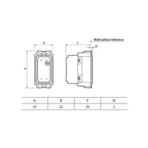 Кръстат ключ Bticino Living Now K4004, 10А, 1 модул, механизъм с винтови клеми
