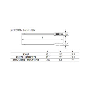 LED индикатор Bticino Living Now K4743V230RG червена/зелена подсветка 230V