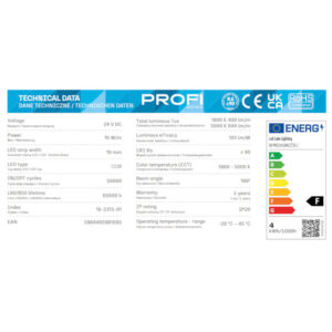 COB CCT LED лента 24VDC 1800-5000К 8W/m 840lm/m IP20 CRI90 Led Labs 16-2315-01