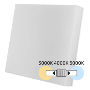 LED водоустойчива плафониера квадрат бяла, със смяна на цветна температура, 18W/24W/30W Ultralux LFPS30CCTS 330х330х70 м