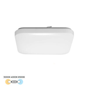LED плафон Ultralux SPLSH18CCT 18W квадратен с избор на цветна температура 3000K 4000K 6500K IP20