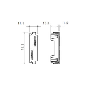 Празен модул 1/2 Bticino Living Now K4949 черен