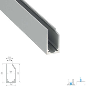Алуминиев профил за светещ рафт Lumines Lighting I6 10-0474-10