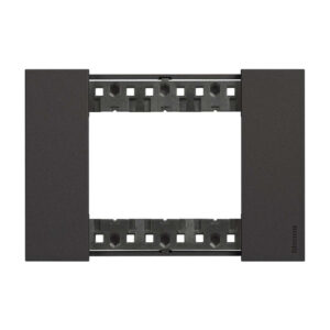 Декоративна рамка BTicino Living Now KA4803KG BLACK | Черен, технополимер, 3 модула италиански стандарт
