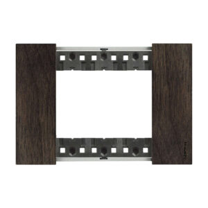 Декоративна рамка BTicino Living Now KA4803LG орех, естествено дърво, 3 модула италиански стандарт