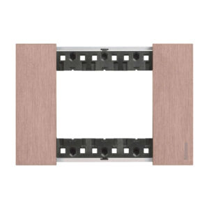 Декоративна рамка BTicino Living Now KA4803ZM COPPER | Мед, метална сплав zamak, 3 модула италиански стандарт