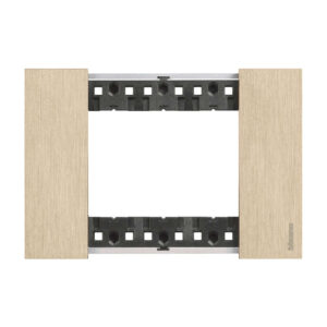 Декоративна рамка BTicino Living Now KA4803ZW GOLD | Злато, метална сплав zamak, 3 модула италиански стандарт