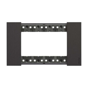 Декоративна рамка BTicino Living Now KA4804KG BLACK | Черна, технополимер, 4 модула италиански стандарт