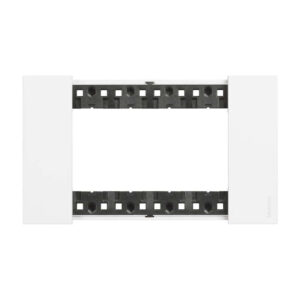 Декоративна рамка BTicino Living Now KA4804KW WHITE | Бяла, технополимер, 4 модула италиански стандарт