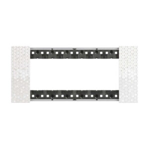 Декоративна рамка BTicino Living Now KA4806MW PIXEL | Пиксел, геометричен финиш, 6 модула италиански стандарт