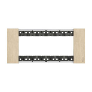 Декоративна рамка BTicino Living Now KA4806ZW GOLD | Злато, метален златист финиш, 6 модула италиански стандарт