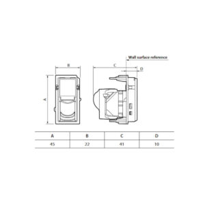 RJ45 розетка Bticino Living Now KW4279C6AS категория 6A STP 1 модул бяла