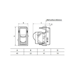 RJ45 розетка Bticino Living Now KW4279C6 категория 6 UTP 1 модул бяла