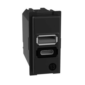 USB розетка A+C Bticino Living Now K4191AC черен