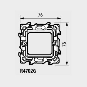 BTicino Classia монтажна рамка 2x1M или 1x2M R4702G немски стандарт с крачета