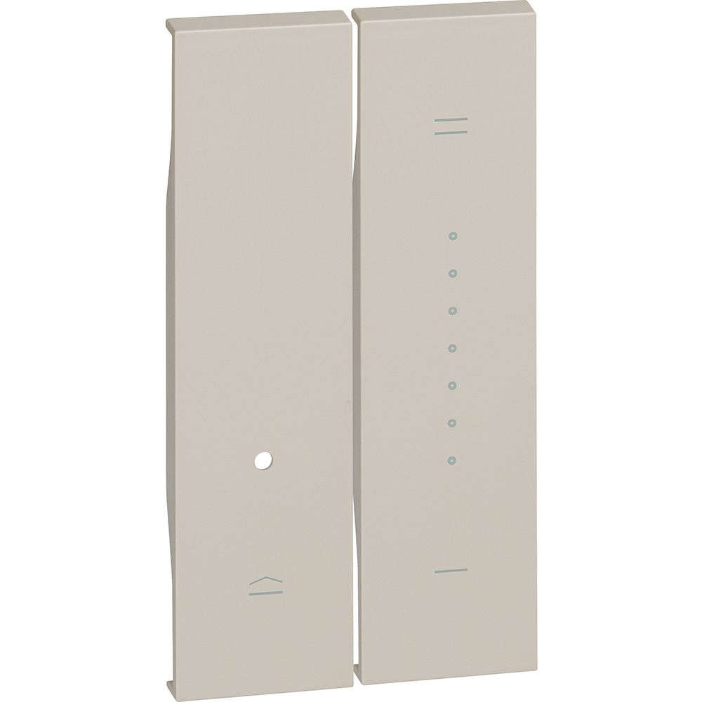 BTicino Living Now KM19 крем двоен лицев панел 2M за димерни механизми K4410 и K4411.