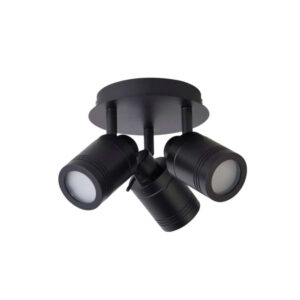 Спот за баня Samson Searchlight 6603BK 3xGU10 IP44 черен метал и акрил