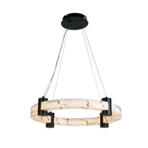 LED полилей Moonbeam Searchlight 10868-1BK 220V 29W 3000K 3024lm метал и селенит