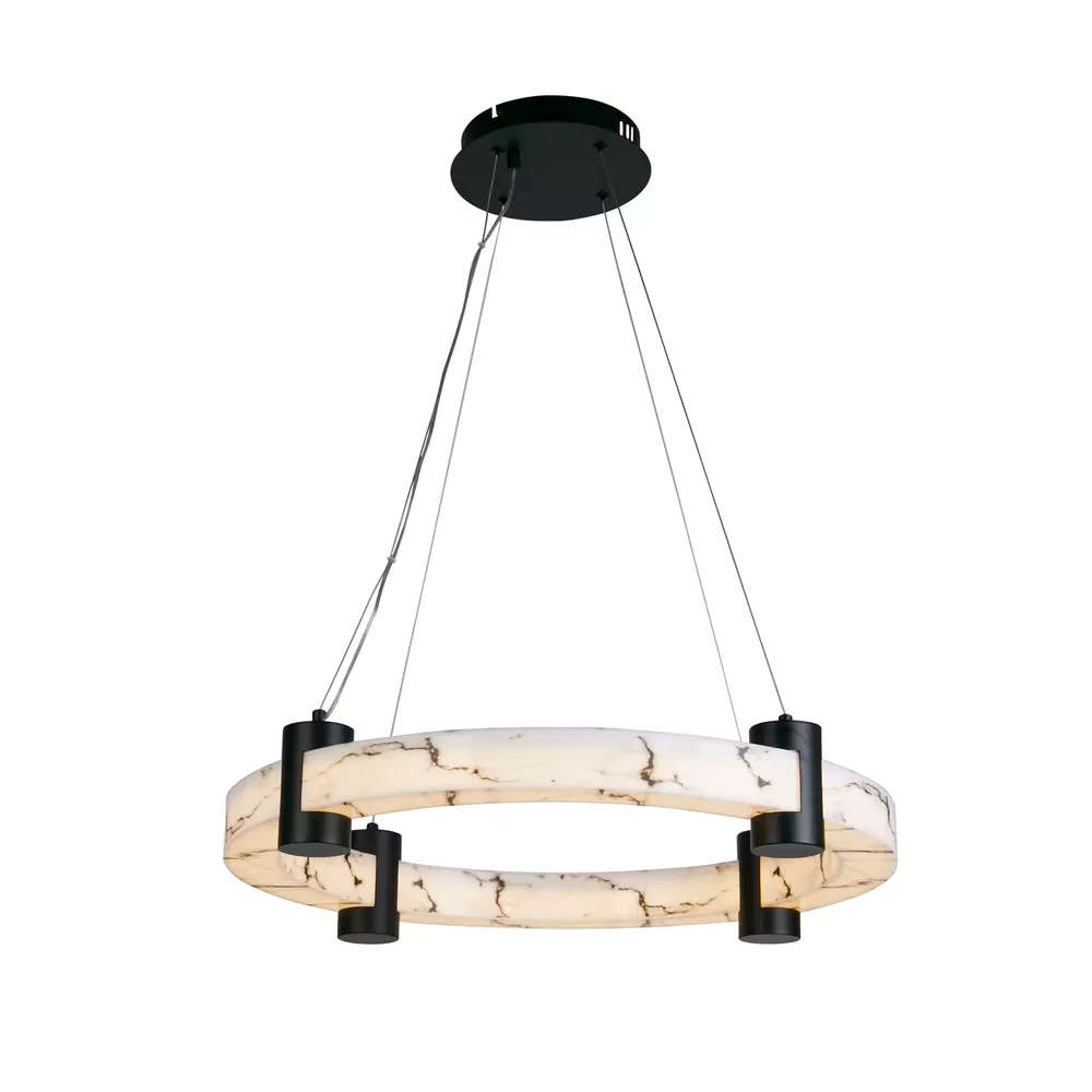LED полилей Moonbeam Searchlight 10868-1BK 220V 29W 3000K 3024lm метал и селенит - Image 2