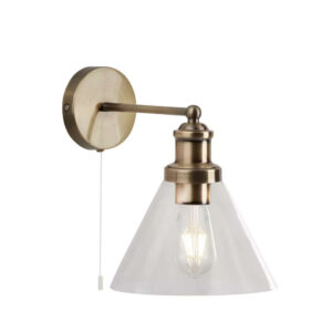 Лампа за стена аплик Pyramid Searchlight 1277AB 220V E27 фасунга метал и стъкло