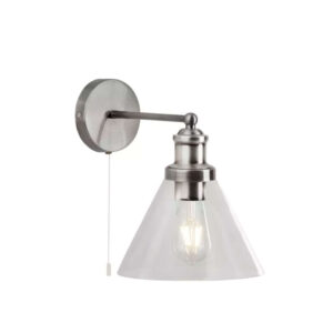 Лампа за стена аплик Pyramid Searchlight 1277SS 220V E27 фасунга метал и стъкло