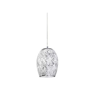 Висяща лампа пендел Crackle Searchlight 8069WH 220V E27 фасунга метал и стъкло