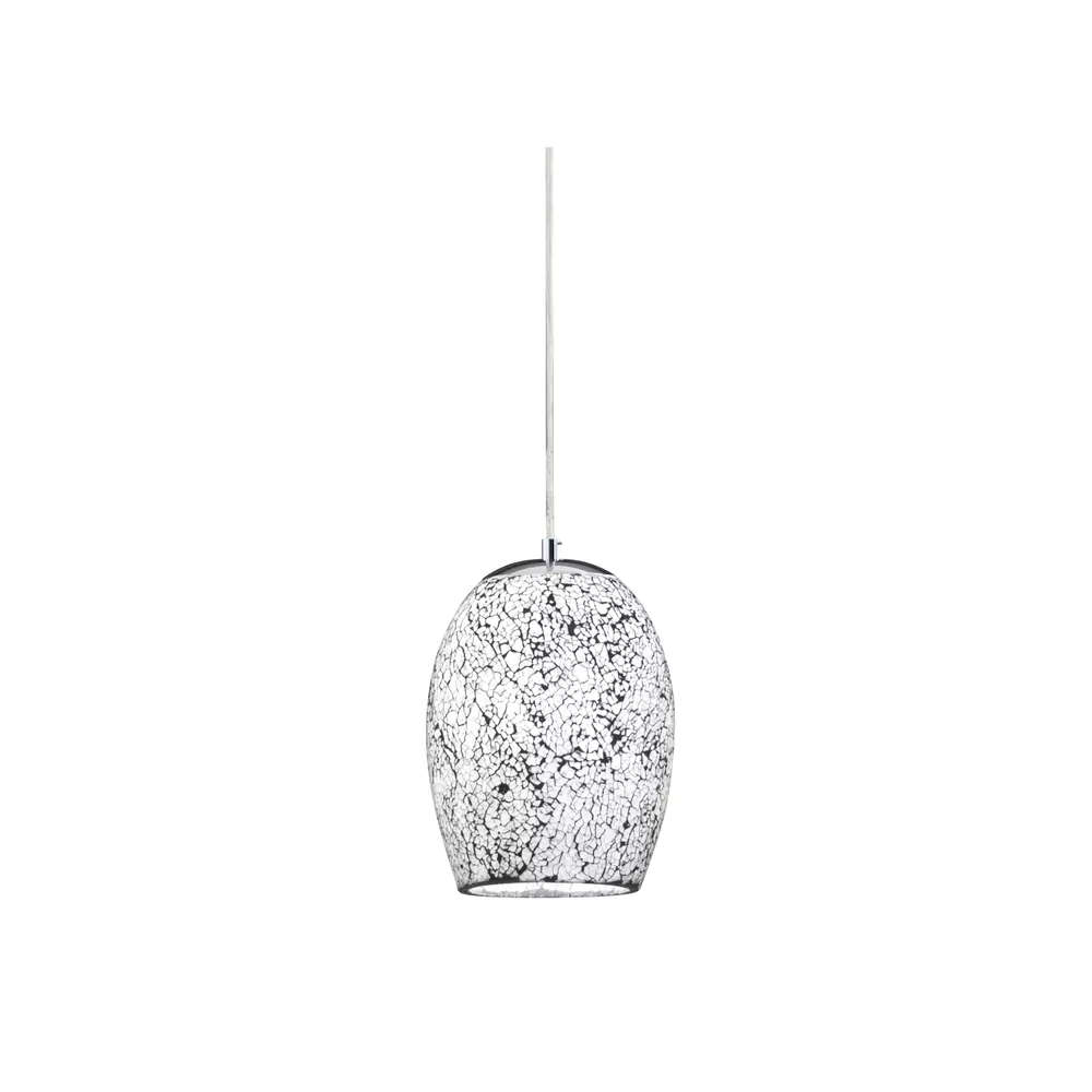 Висяща лампа пендел Crackle Searchlight 8069WH 220V E27 фасунга метал и стъкло - Image 2