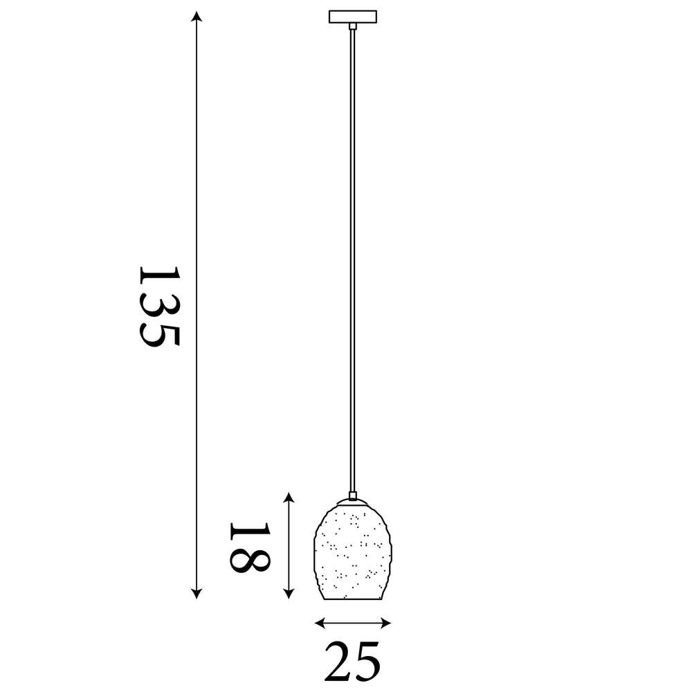 Висяща лампа пендел Crackle Searchlight 8069WH 220V E27 фасунга метал и стъкло - Image 4