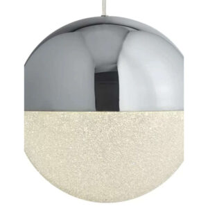 Висяща лампа LED пендел Marbles Searchlight 5881CC 220V 22W 2030lm 4000K хром и стъкло с димиране Висяща лампа LED пендел Marbles Searchlight 5881CC 220V 22W 2030lm 4000K хром и стъкло с димиране