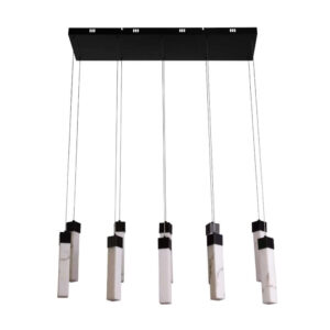 LED полилей Searchlight Moonbeam 10879-10BK със селенит