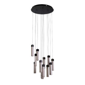 LED полилей Searchlight Moonbeam 10879-13BK със селенит