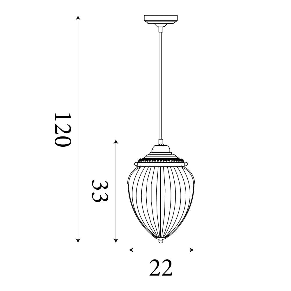 Висяща лампа пендел Moscow Searchlight 1091AB 220V E27 фасунга метал и стъкло - Image 4