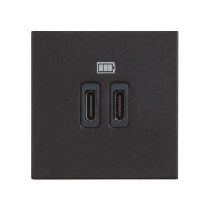 USB розетка Type-C Bticino Classia RG4286C2 черна