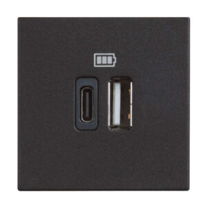 USB розетка Bticino Classia RG4287C2 черна