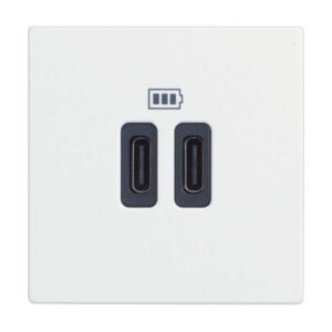 USB розетка Bticino Classia RW4286C2 бяла Type C