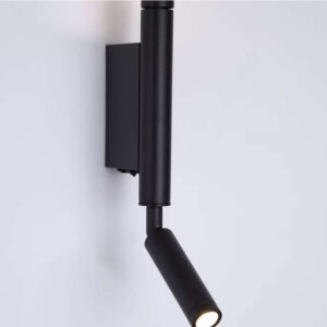 LED аплик с ключ Architect Searchlight 28127BK – черна стенна лампа 7W 3000K с насочващ спот за четене LED аплик с ключ Architect Searchlight 28127BK – черна стенна лампа 7W 3000K с насочващ спот за четене