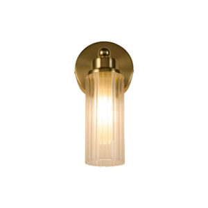 Aплик Imperial Searchlight 29981SB 1xG9 IP44 месинг и гравирано стъкло
