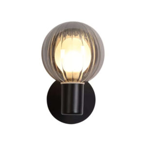 Aплик Luminsphere Searchlight 30506BK 1xG9 IP44 черен метал и опушено стъкло