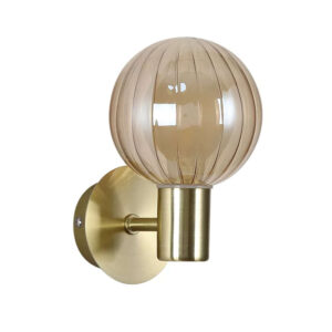 Aплик Luminsphere Searchlight 30506GO 1xG9 IP44 мат злато метал и стъкло в цвят шампанско