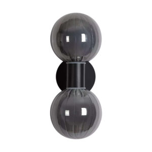 Aплик Luminsphere Searchlight 30507BK 2xG9 IP44 черен метал и опушено стъкло