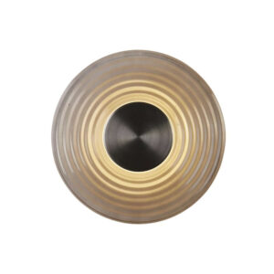 LED аплик Cleo Searchlight 32210GY – дизайнерска стенна лампа 9W 3000K матиран хром и сиво стъкло