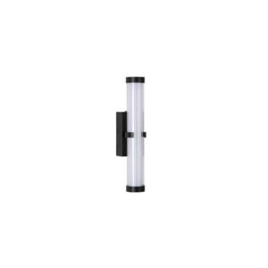 LED аплик Clamp Searchlight 63124-1BK IP44 7W 745lm 3000K черен метал и стъкло