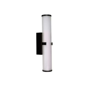 LED аплик Clamp Searchlight 63125-1BK IP44 17W 71889lm 3000K черен метал и стъкло
