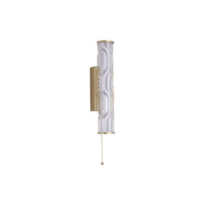 LED аплик с ключ Vibrate Searchlight 66310-1GO IP44 12W 964lm 3000K мат злато и стъкло