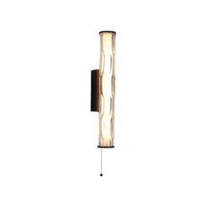 LED аплик с ключ Vibrate Searchlight 66311-1BK IP44 13W 1139lm 3000K черен метал и стъкло