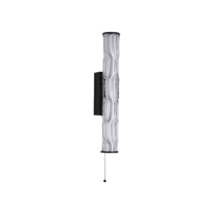LED аплик с ключ Vibrate Searchlight 66311-1BK IP44 13W 1139lm 3000K черен метал и стъкло