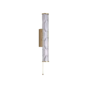 LED аплик с ключ Vibrate Searchlight 66311-1GO IP44 13W 1139lm 3000K мат злато и стъкло