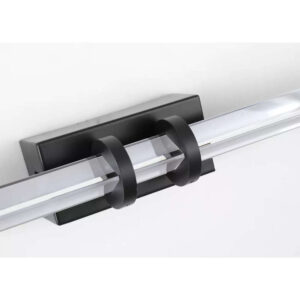 LED аплик Parma Searchlight 66412BK IP44 10W 3000K 858lm черен метал и стъкло