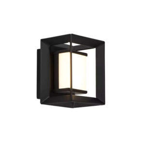 LED аплик Chaplin Searchlight 74303-1BK черен метал и акрил IP44