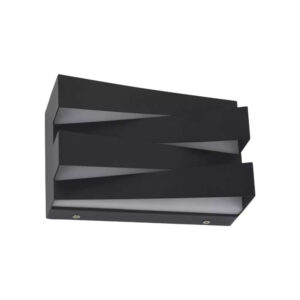 LED аплик Section Searchlight 86410BK – дизайнерска стенна лампа 18W 3000K черен метал и акрил